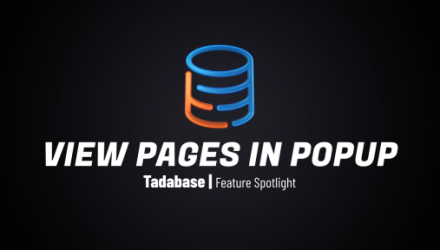 View Pages in Popup